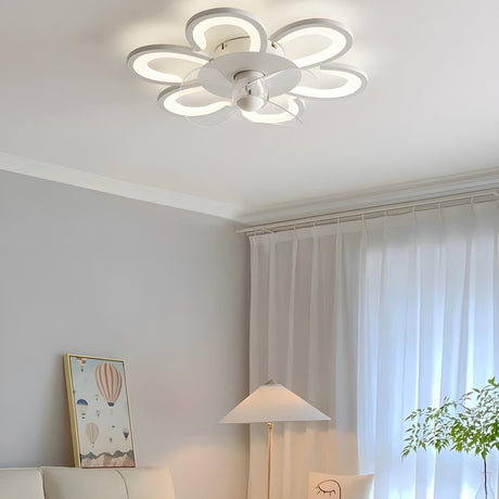 White Flushmount Ceiling Fans