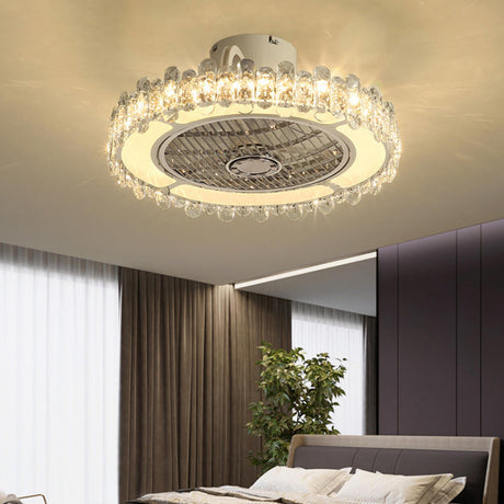 Crystal Flushmount Ceiling Fans