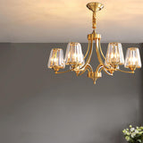 10-Light Modern Luxury Brass Crystal Chandelier Image - 15