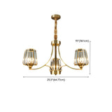 10-Light Modern Luxury Brass Crystal Chandelier #size