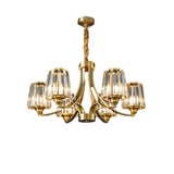 10-Light Modern Luxury Brass Crystal Chandelier Image - 5