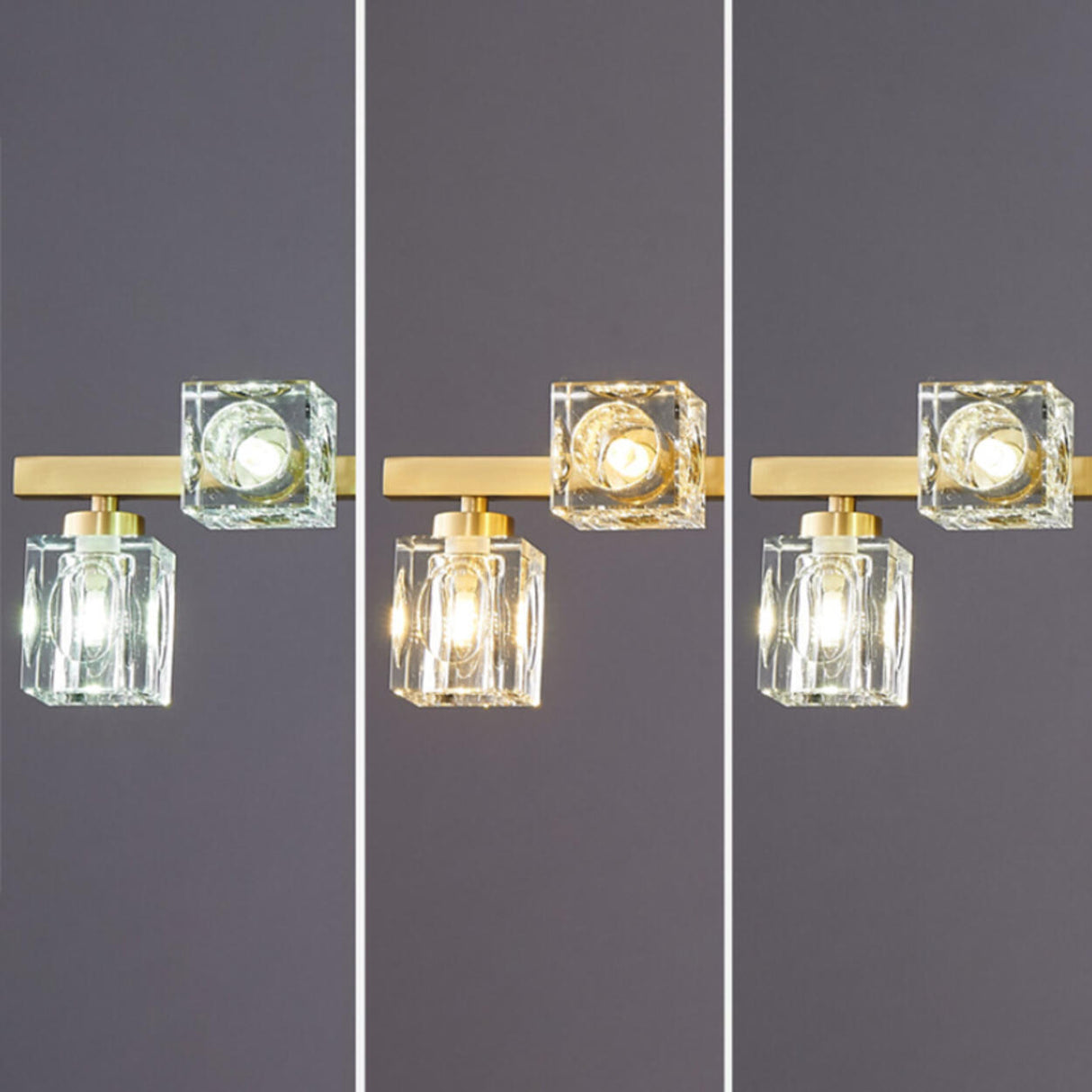 11-Light Luxury Gold and Crystal Square Island Light Image - 12