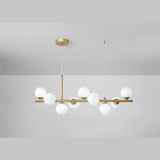 11-Light Modern Gold Globe Island Hanging Light Image - 19