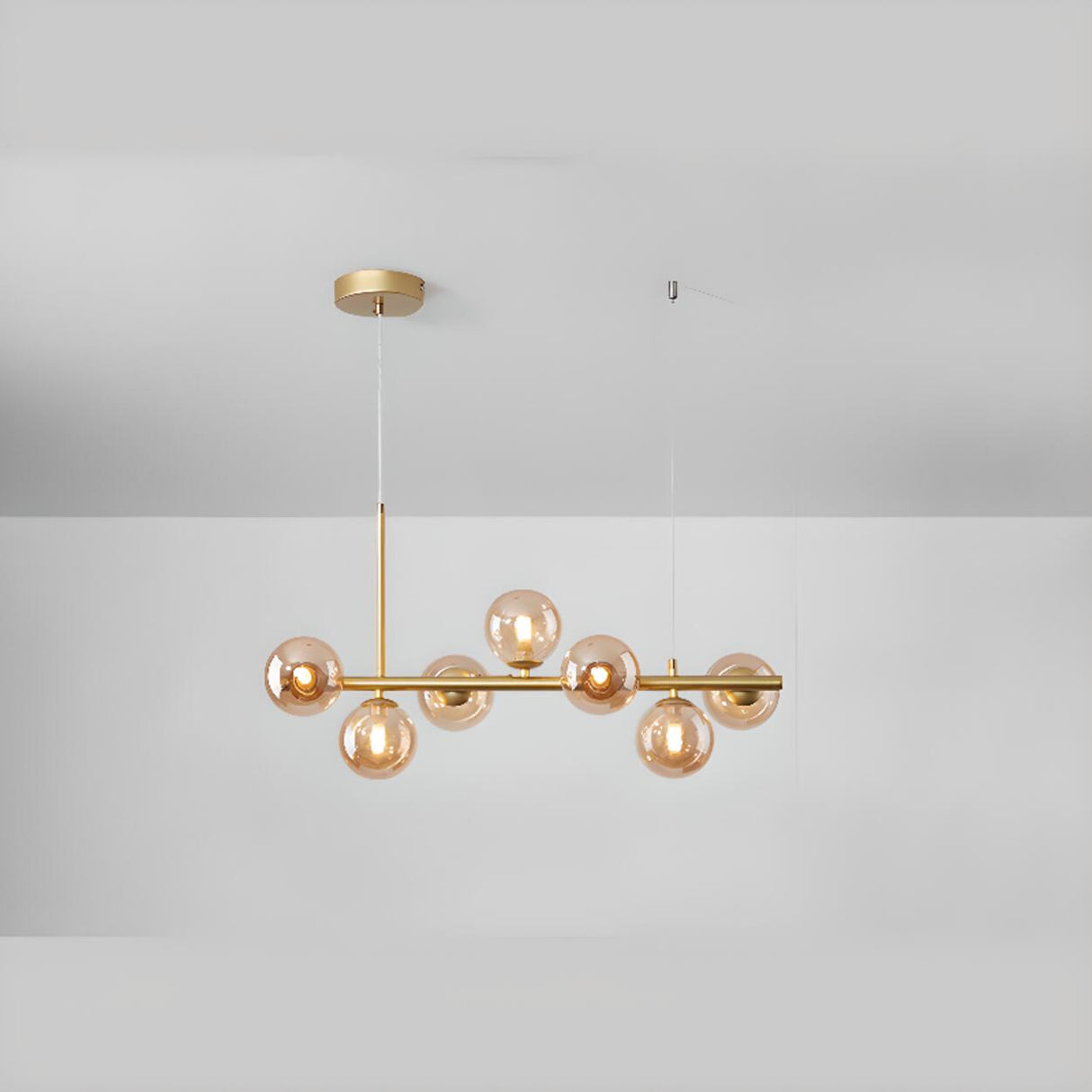 11-Light Modern Gold Globe Island Hanging Light Image - 8