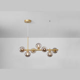 11-Light Modern Gold Globe Island Hanging Light Image - 9