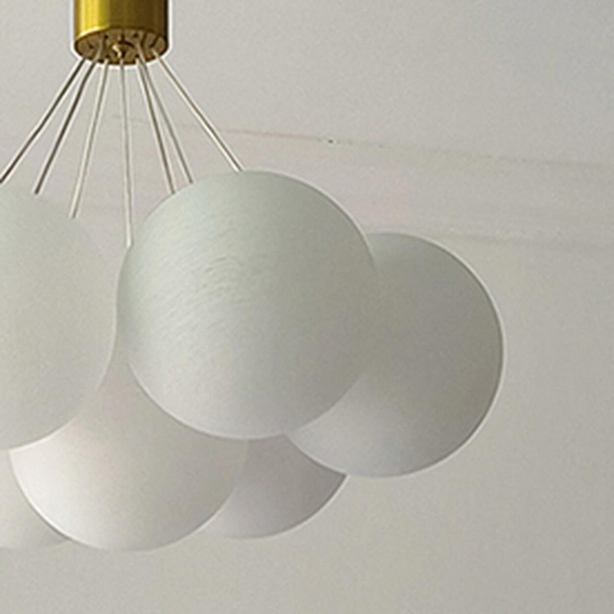 13-Light Modern White Glass Globe Pendant Light Image - 11