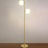 2-Light Adjustable Cone Gold Modern Metal Floor Lamp Image - 5