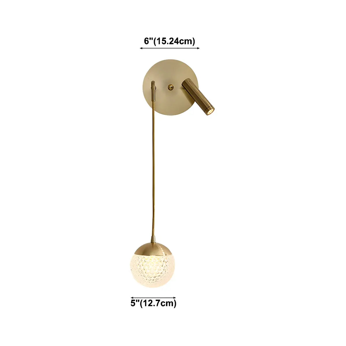 2-Light Adjustable Cylinder Globe Reading Wall Light Image - 6