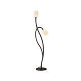 2-Light Bedroom Elegant Tulip Metal Floor Lamp Image - 7