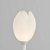 2-Light Bedside Black Tulip-Shaped Metal Floor Lamp Image - 13