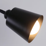 2-Light Black Cone Adjustable Reading Floor Lamp Image - 10