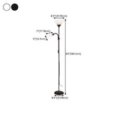 2-Light Black Cone Adjustable Reading Floor Lamp #size