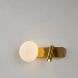 2-Light Brass Cylinder Globe Aluminum Reading Wall Sconce Image - 14