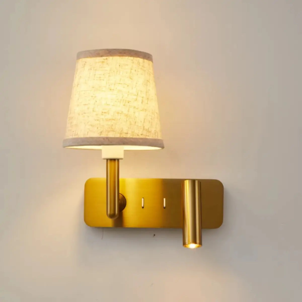 2-Light Brass Cylinder Globe Aluminum Reading Wall Sconce Image - 22