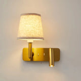 2-Light Brass Cylinder Globe Aluminum Reading Wall Sconce Image - 22