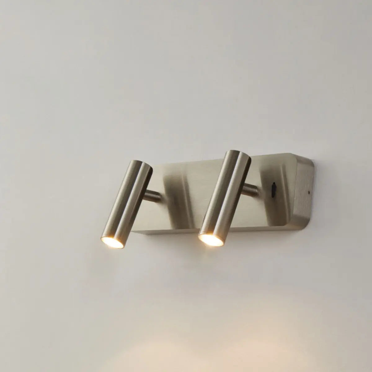 2-Light Brass Cylinder Globe Aluminum Reading Wall Sconce Image - 23