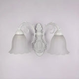 2-Light European White Bell-Shaped LED Vanity Light Image - 13