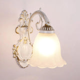 2-Light European White Bell-Shaped LED Vanity Light Image - 4