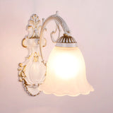 2-Light European White Bell-Shaped LED Vanity Light Image - 5