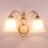 2-Light European White Bell-Shaped LED Vanity Light Image - 7