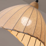 2-Light Fabric Scalloped Dome Island Pendant Light Image - 10