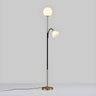 2-Light Globe and Floral Shade Modern Floor Lamp Image - 12