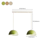 2-Light Minimalist White Dome Island Pendant Lights #size