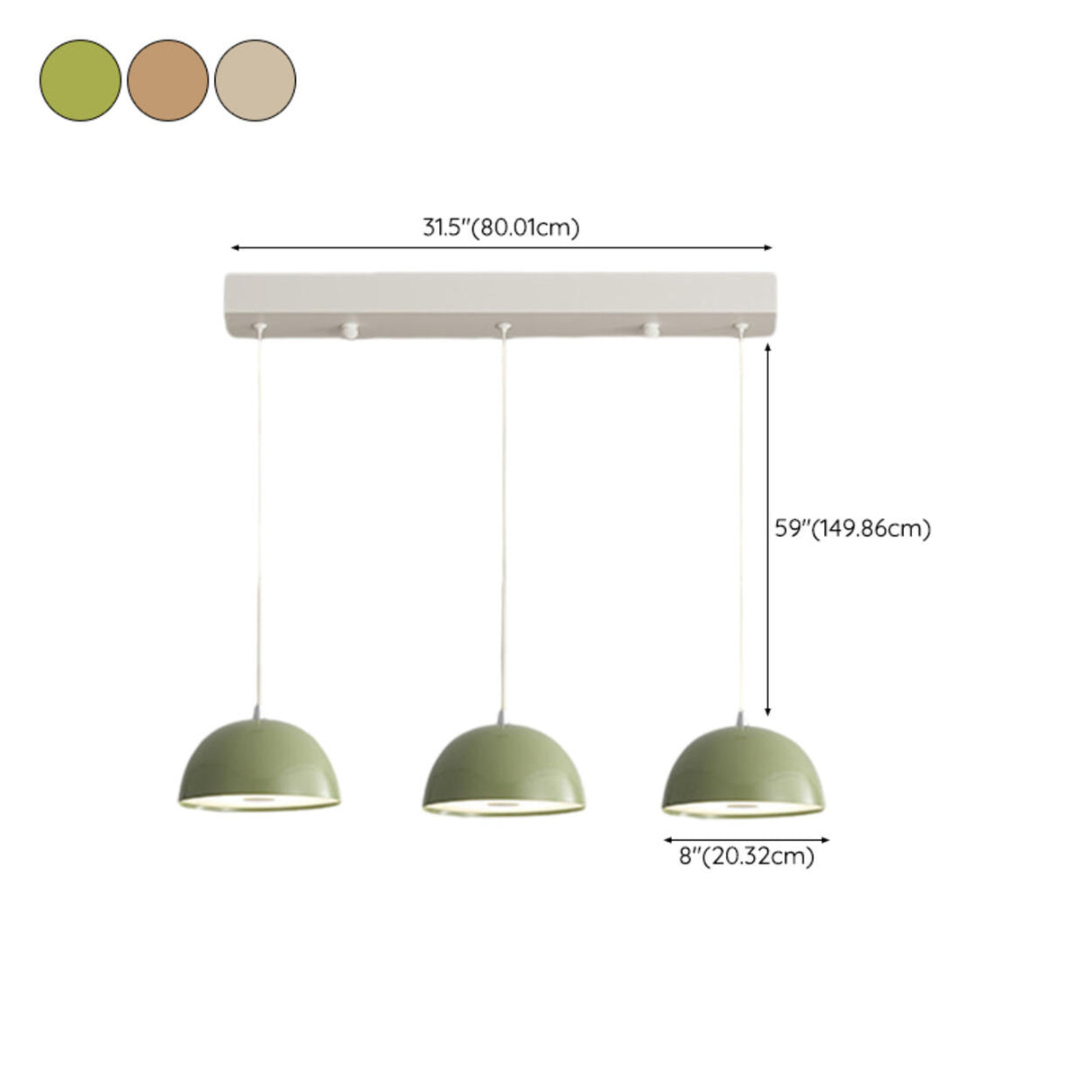 2-Light Minimalist White Dome Island Pendant Lights Image - 16