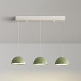 2-Light Minimalist White Dome Island Pendant Lights Image - 7