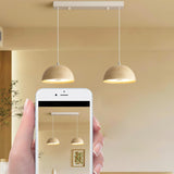 2-Light Minimalist White Dome Island Pendant Lights Image - 8