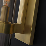 2-Light Modern Brass Cylinder Metal Vanity Sconce Image - 13