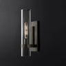 2-Light Modern Brass Cylinder Metal Vanity Sconce Image - 2