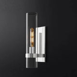 2-Light Modern Brass Cylinder Metal Vanity Sconce Image - 3