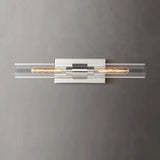 2-Light Modern Brass Cylinder Metal Vanity Sconce Image - 8