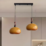 2-Light Modern Brown Dome LED Island Pendant Light Image - 4