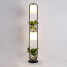 2-Light Modern Cylindrical Glass Planter Floor Lamp Image - 3