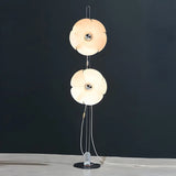 2-Light Modern Silver Flower-Shaped LED Floor Lamp Image - 10