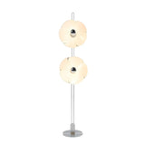 2-Light Modern Silver Flower-Shaped LED Floor Lamp Image - 6