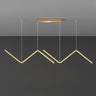 2-Light Modern Zigzag LED Gold Island Pendant Light Image - 8