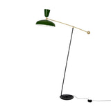 2-Light Modish Green Adjustable Dome Metal Floor Lamp Image - 13