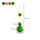 2-Light Scandinavian Gourd-Shaped Orange Floor Lamp #size