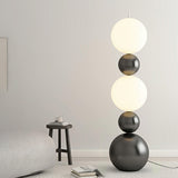 2-Light Scandinavian Gourd-Shaped Orange Floor Lamp Image - 6