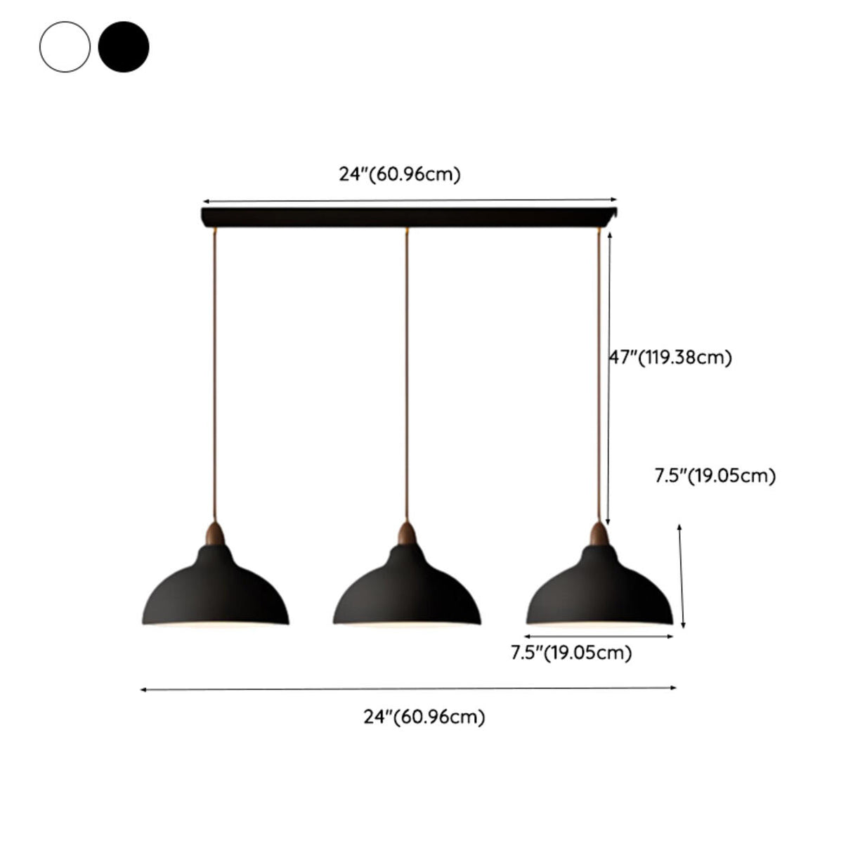 2-Light Simple Adjustable Dome Island Pendant Light Image - 12