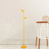 2-Light Yellow Cylinder Metal Adjustable Floor Lamp Image - 1