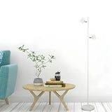 2-Light Yellow Cylinder Metal Adjustable Floor Lamp Image - 7