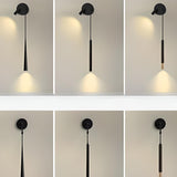 2-Lights Minimalist Black Adjustable Wall Sconce Image - 12