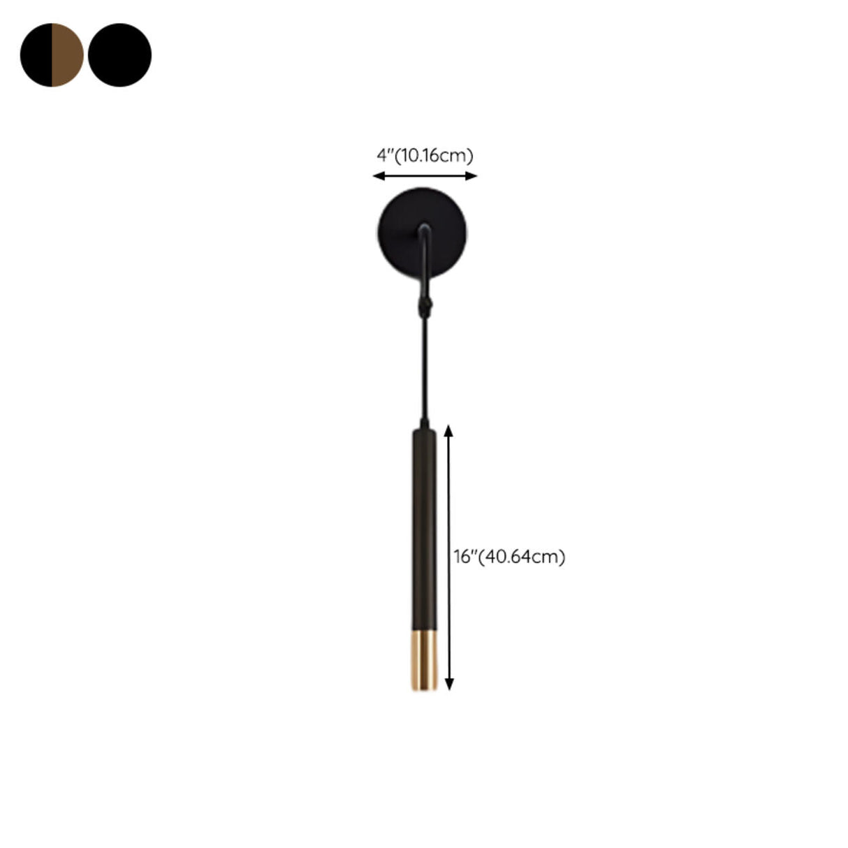 2-Lights Minimalist Black Adjustable Wall Sconce 