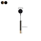 2-Lights Minimalist Black Adjustable Wall Sconce #size