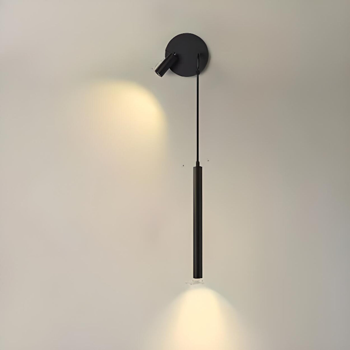 2-Lights Minimalist Black Adjustable Wall Sconce Image - 7