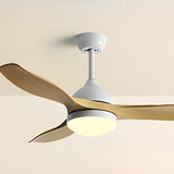 3-Blade Adjustable Hanging Rod LED Ceiling Fan Light Image - 13